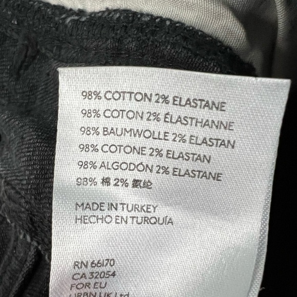 Anthro Pilcro Black Buckled Boyfriend Jeans HighRise Cinch Waist -Size 27 - Picture 16 of 16